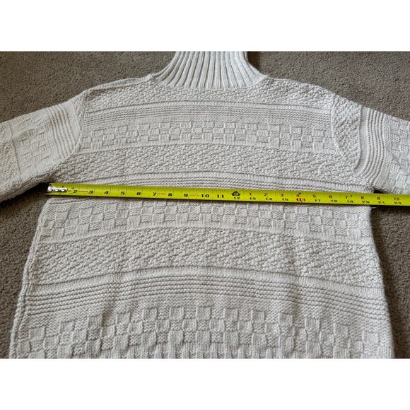 Vintage Munsing Wear Turtleneck Sweater Cream Retro Classic Grandpa Made in USA - Picture 3 of 7